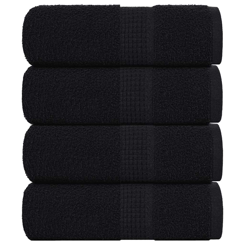 Waschtücher FROGN 4 Stk. Schwarz 30x30 cm 360 g/m²