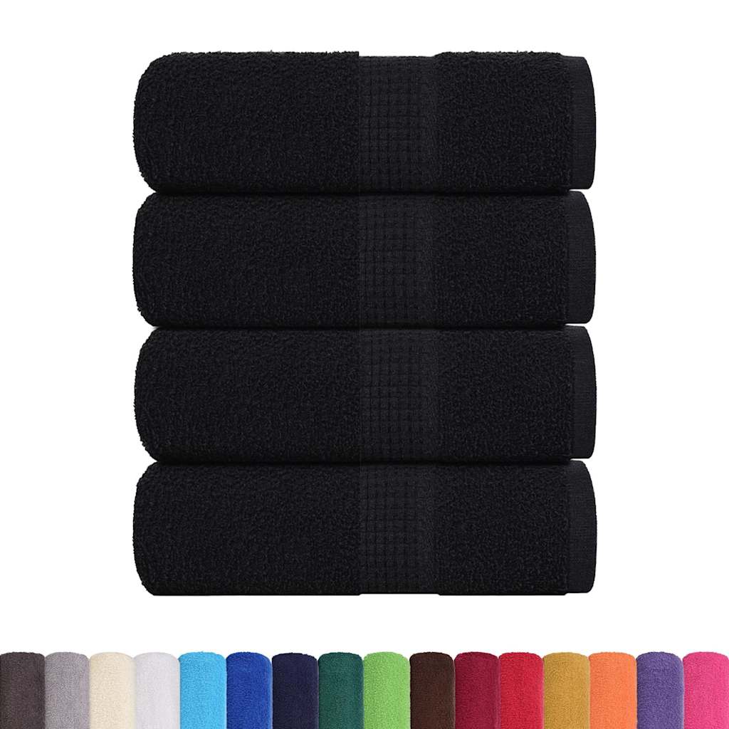 Waschtücher FROGN 4 Stk. Schwarz 30x30 cm 360 g/m²