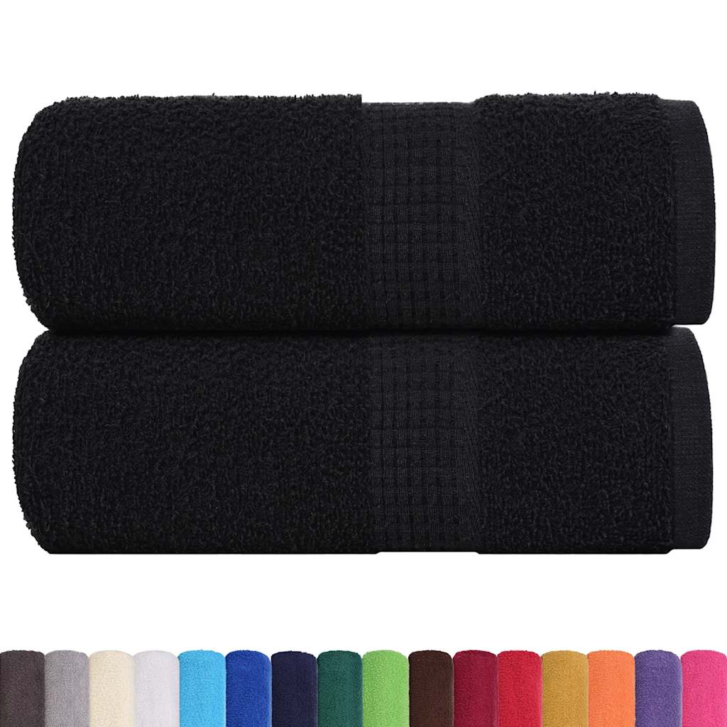 Gästetücher FROGN 2 Stk. Schwarz 30x50 cm 360 g/m²