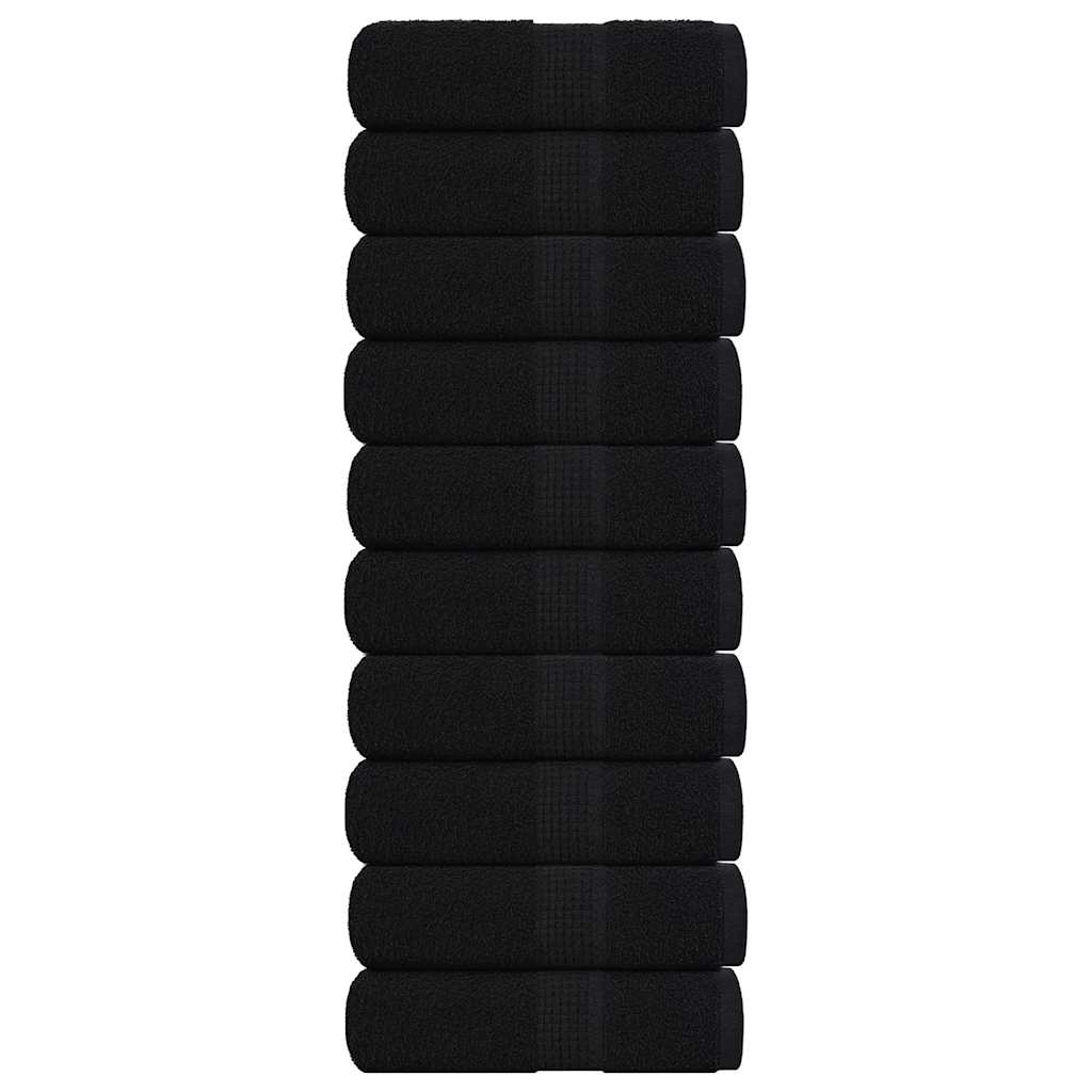 Gästetücher FROGN 10 Stk. Schwarz 30x50 cm 360 g/m²