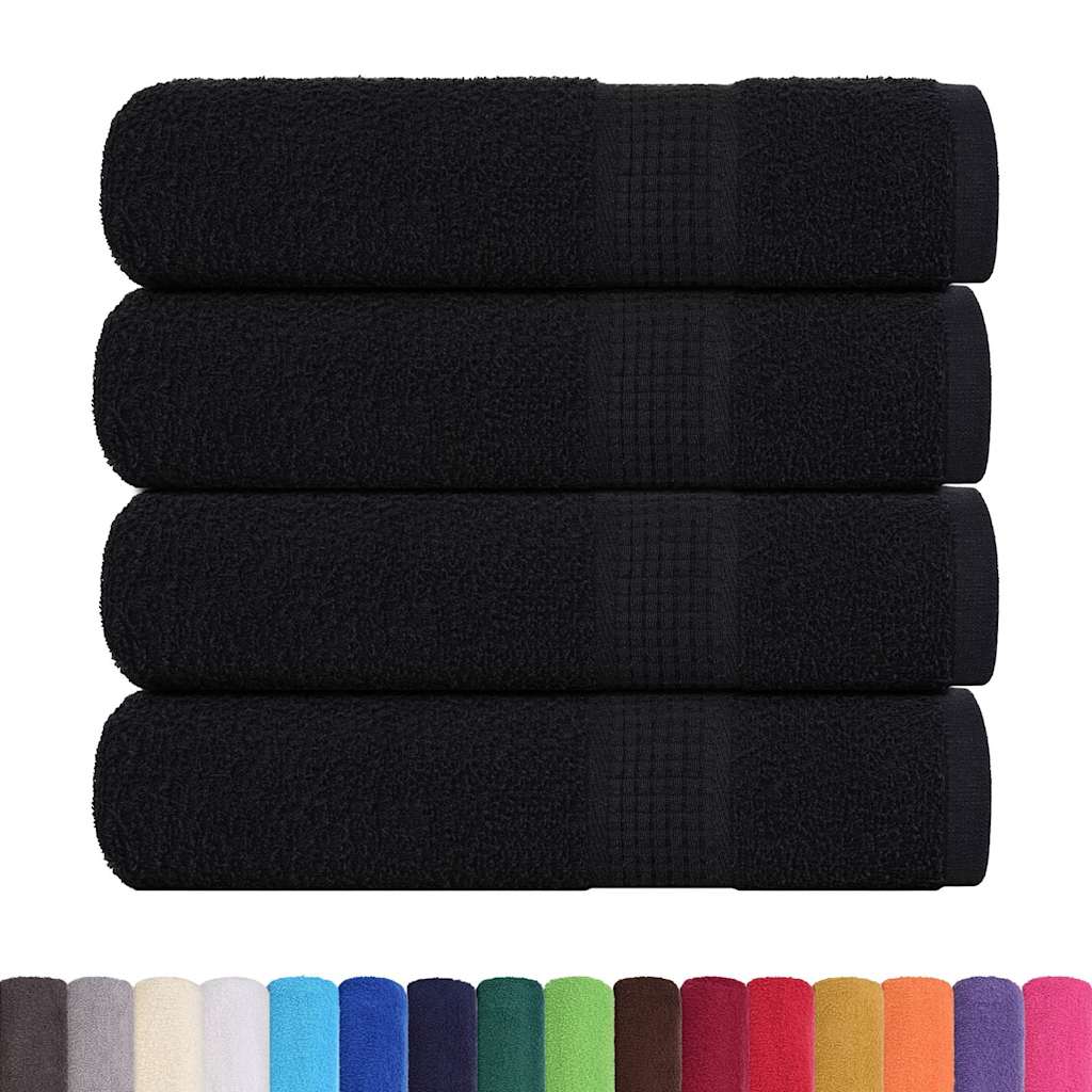 Handtücher FROGN 4 Stk. Schwarz 50x100 cm 360 g/m²