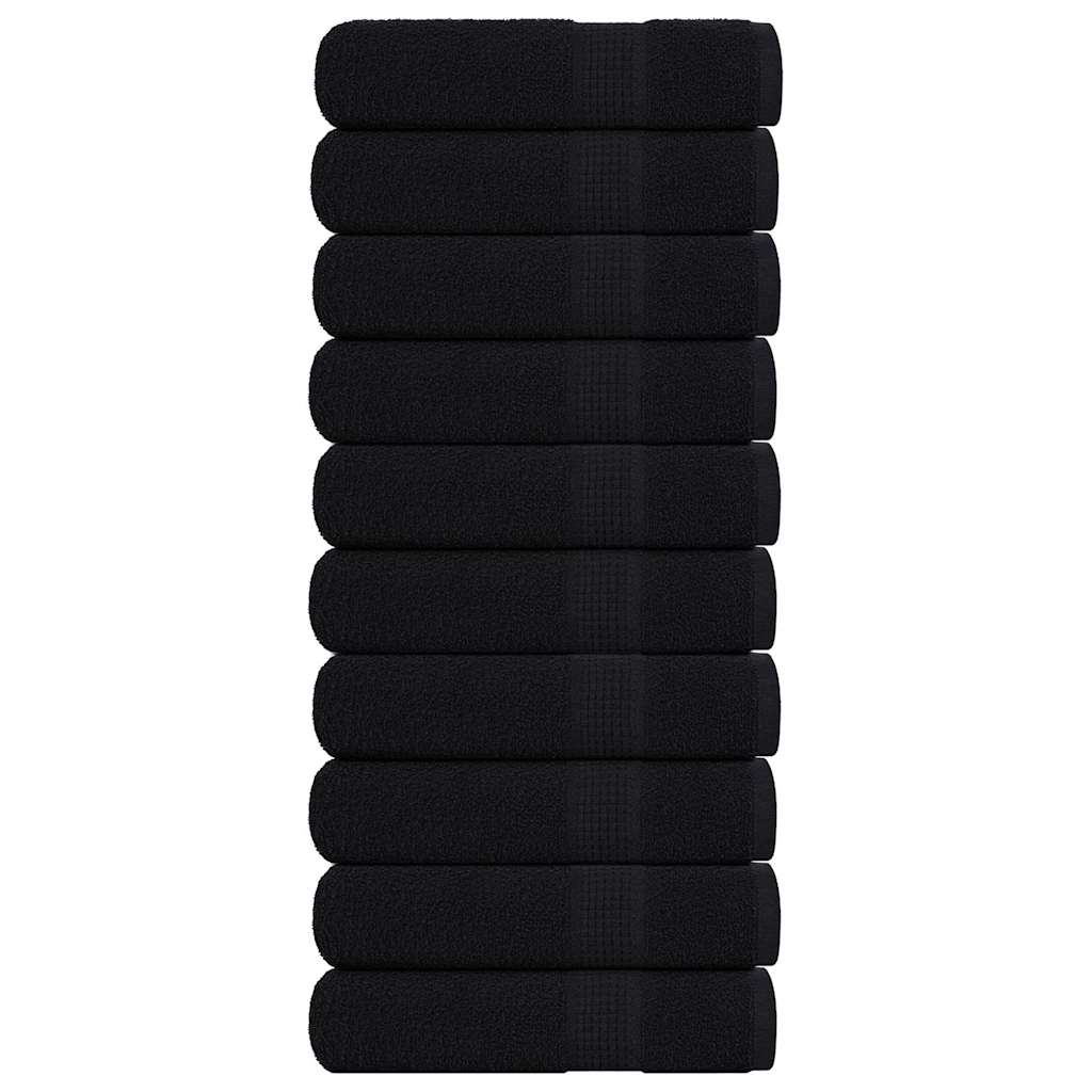 Handtücher FROGN 10 Stk. Schwarz 50x100 cm 360 g/m²