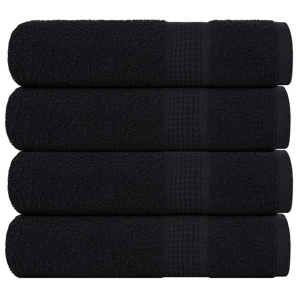 Duschtücher FROGN 4 Stk. Schwarz 70x140 cm 360 g/m²