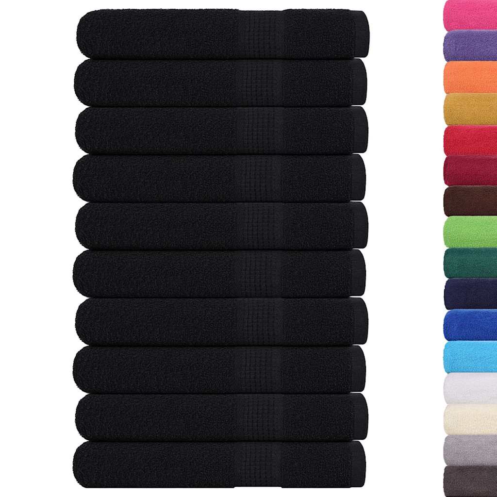 Saunatücher FROGN 10 Stk. Schwarz 80x200 cm 360 g/m²
