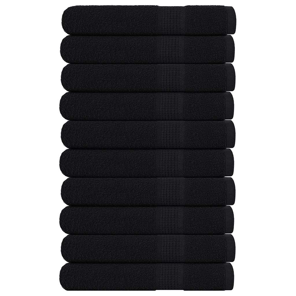 Handtücher FROGN 10 Stk. Schwarz 100x200 cm 360 g/m²