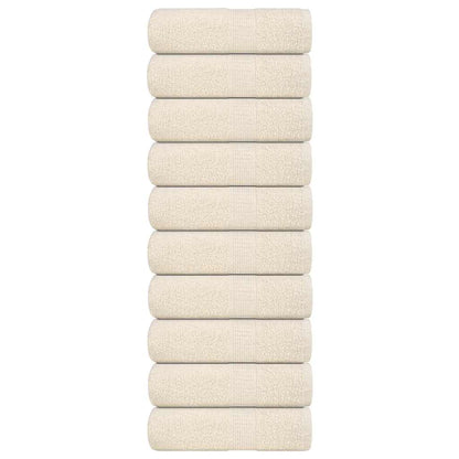 Gästetücher FROGN 10 Stk. Creme 30x50 cm 360 g/m²