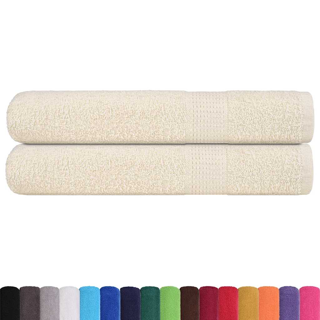 Saunatücher FROGN 2 Stk. Creme 80x200 cm 360 g/m²