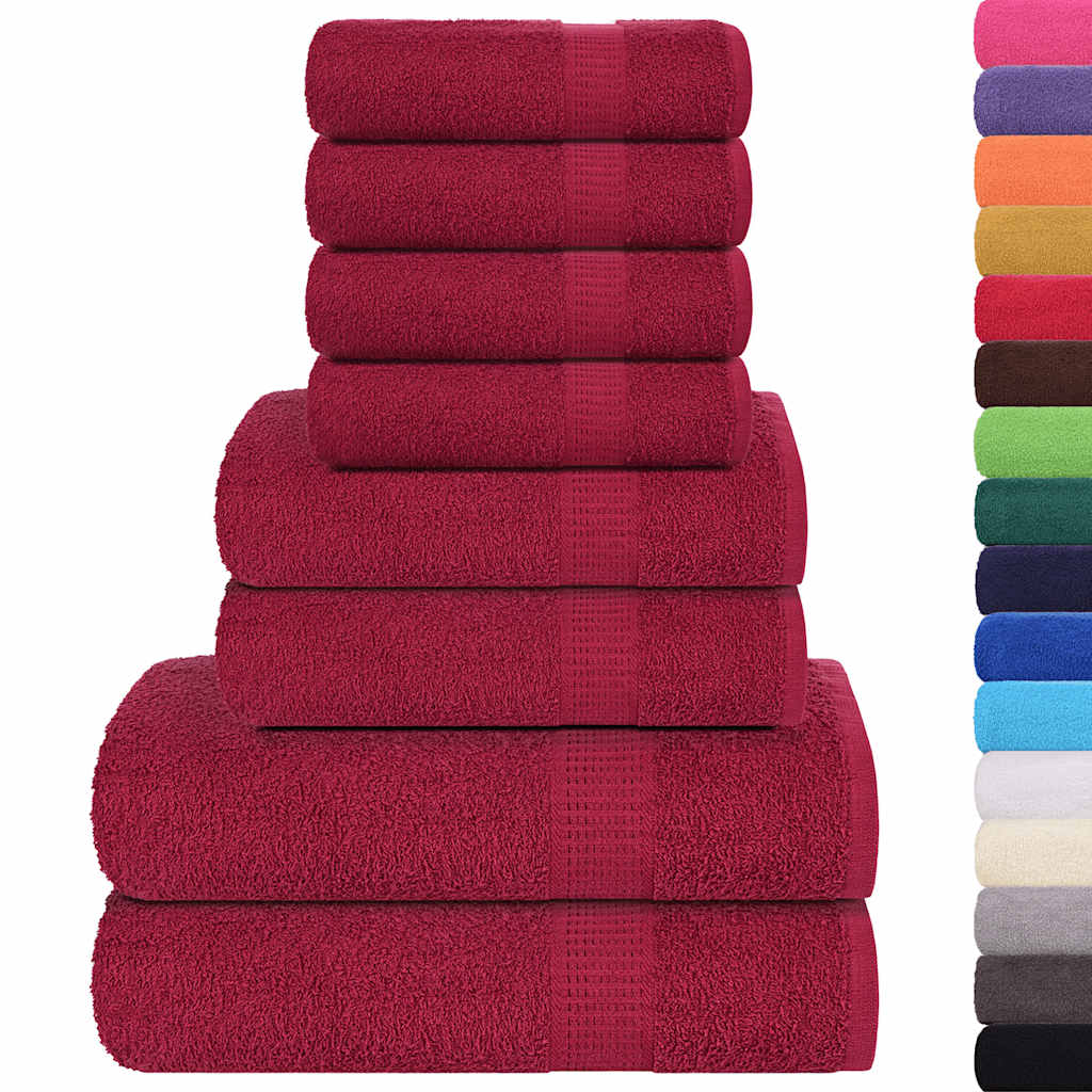 8-tlg. Handtuch-Set FROGN Bordeaux 360 g/m²