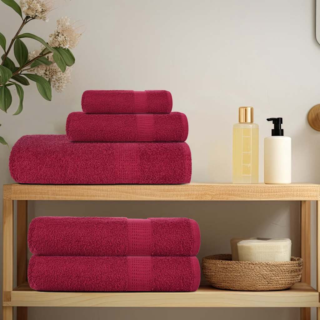 8-tlg. Handtuch-Set FROGN Bordeaux 360 g/m²