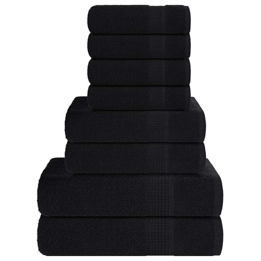 8-tlg. Handtuch-Set FROGN Schwarz 360 g/m²