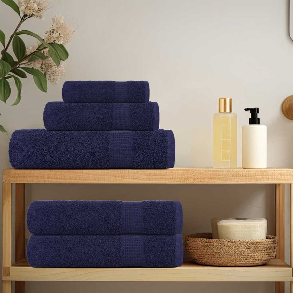6-tlg. Handtuch-Set FROGN Marineblau 360 g/m²