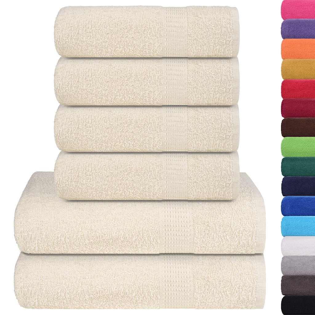 6-tlg. Handtuch-Set FROGN Creme 360 g/m²