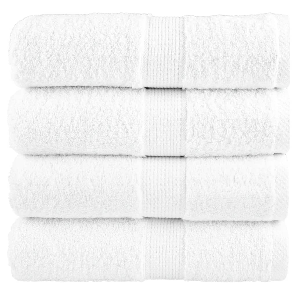 Premium-Waschtücher SOLUND 4 Stk. Weiß 30x30 cm 600 g/m²