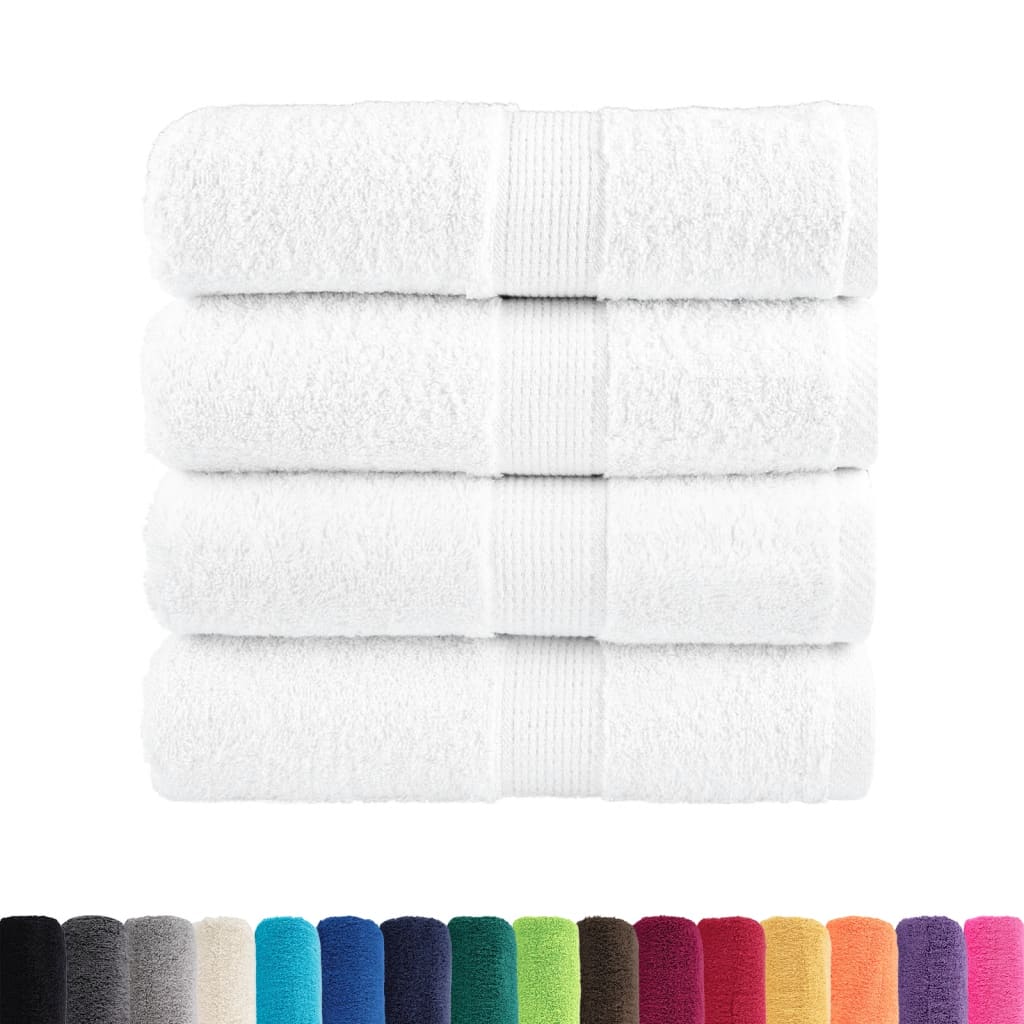 Premium-Waschtücher SOLUND 4 Stk. Weiß 30x30 cm 600 g/m²
