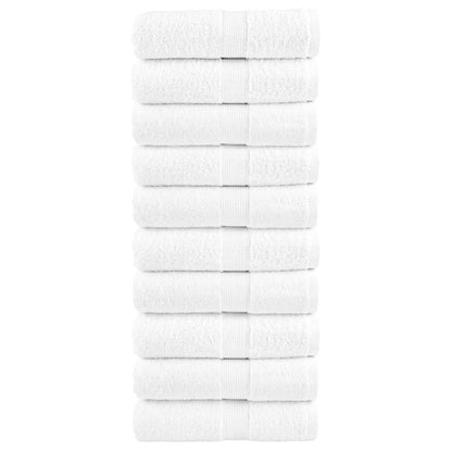 Premium Gästetücher SOLUND 10 Stk. Weiß 30x50 cm 600 g/m²