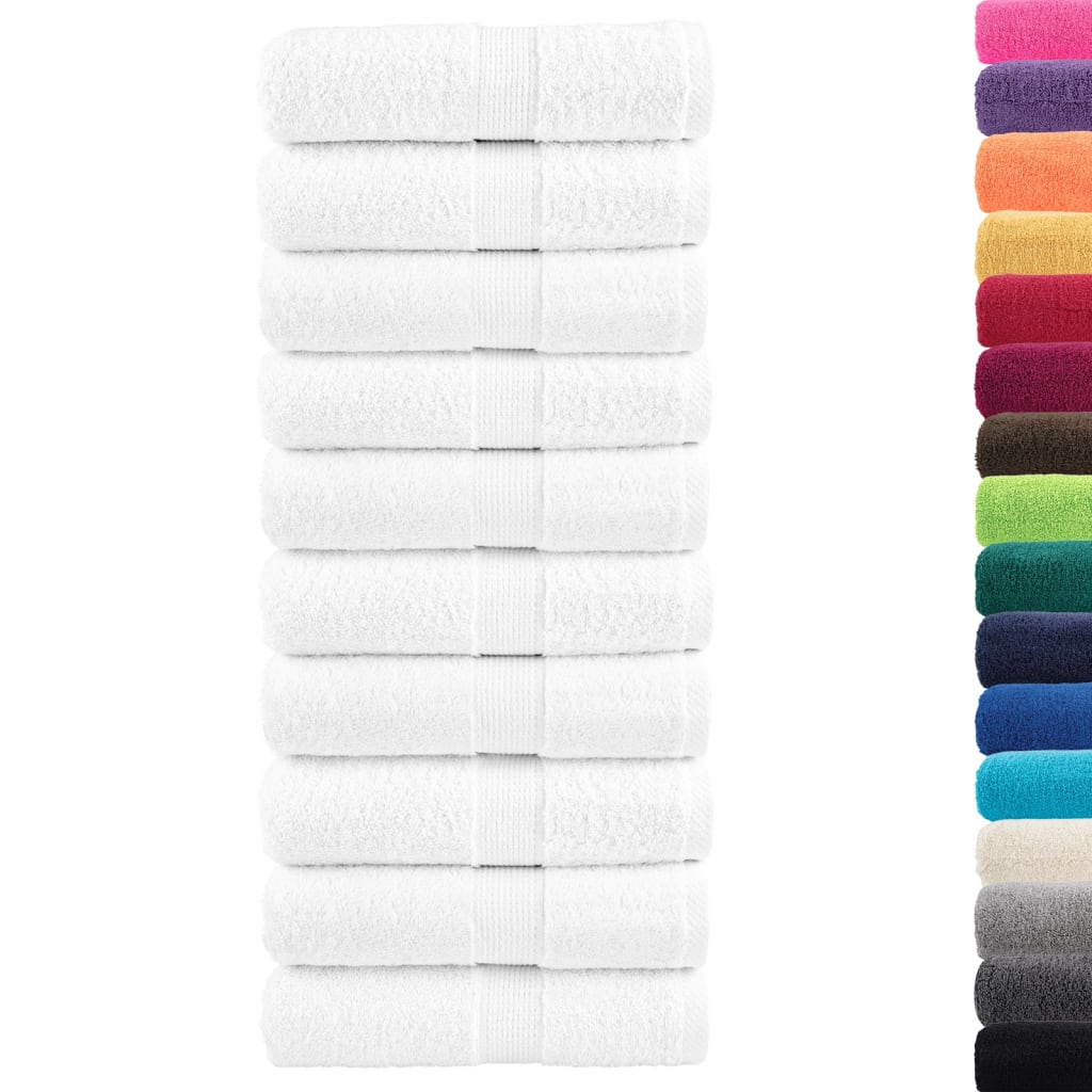 Premium Gästetücher SOLUND 10 Stk. Weiß 30x50 cm 600 g/m²