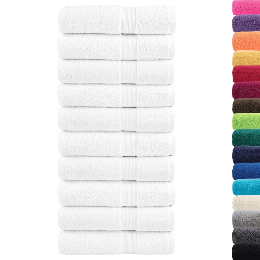 Premium Handtücher SOLUND 50 Stk. Weiß 50x100 cm 600 g/m²