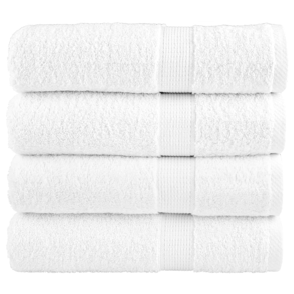 Premium Duschtücher SOLUND 4 Stk. Weiß 70x140 cm 600 g/m²