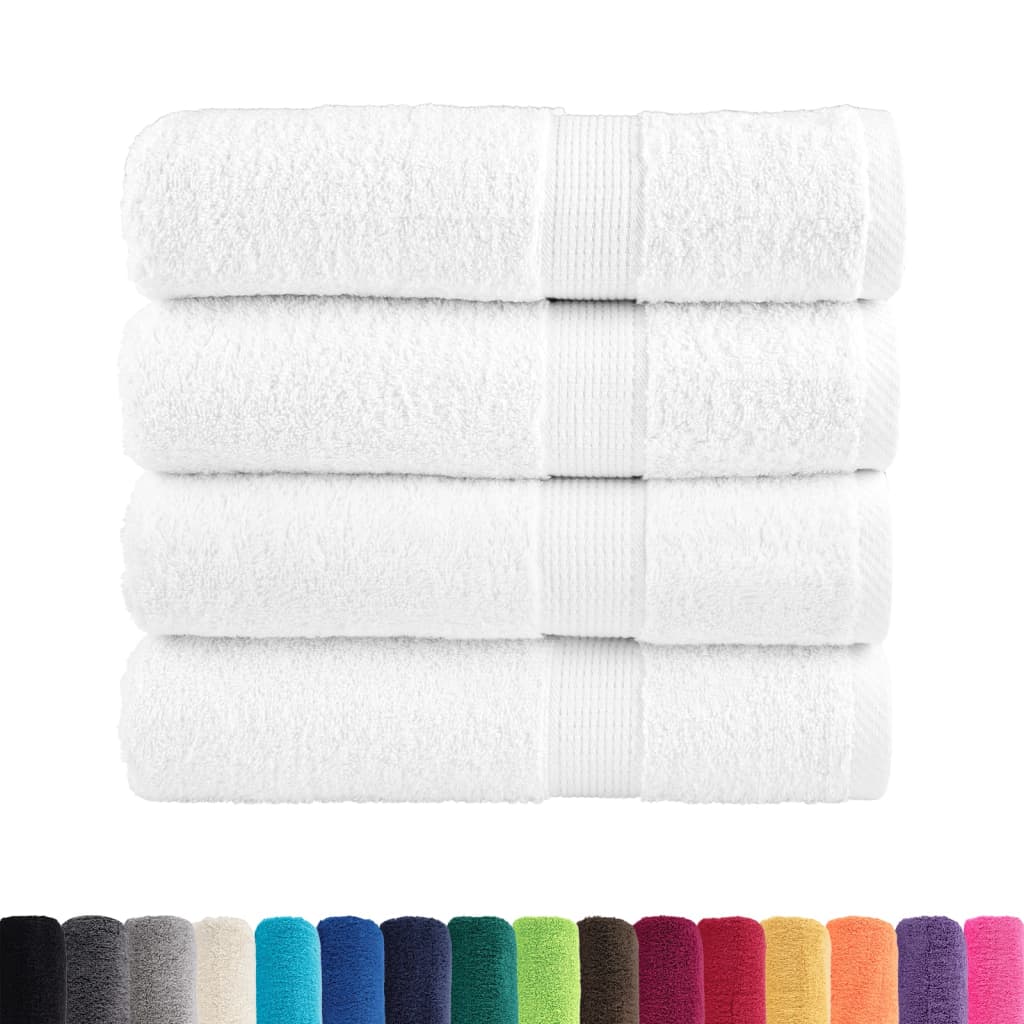 Premium Duschtücher SOLUND 4 Stk. Weiß 70x140 cm 600 g/m²