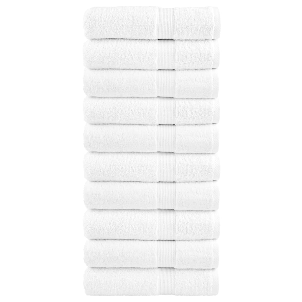 Premium Duschtücher SOLUND 10 Stk. Weiß 70x140 cm 600 g/m²