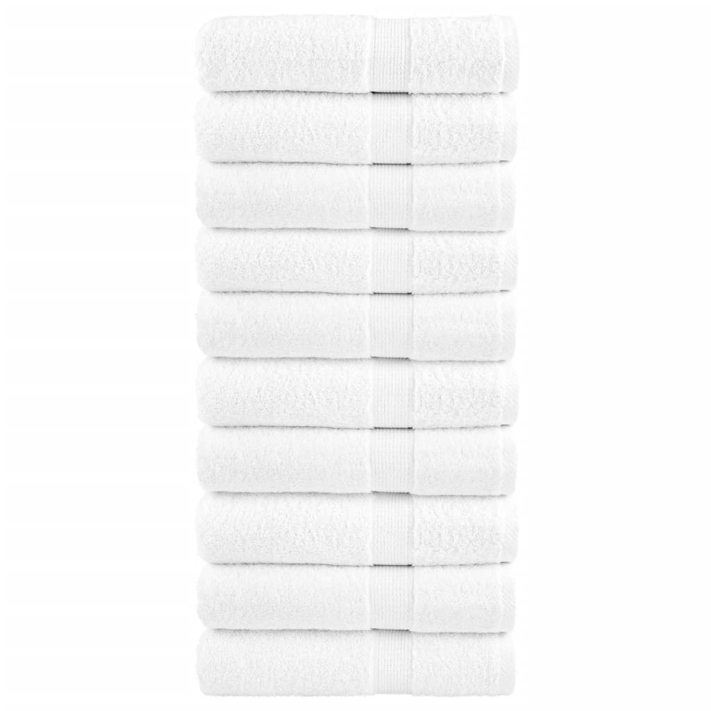Premium Badetücher SOLUND 10 Stk. Weiß 100x150 cm 600 g/m²