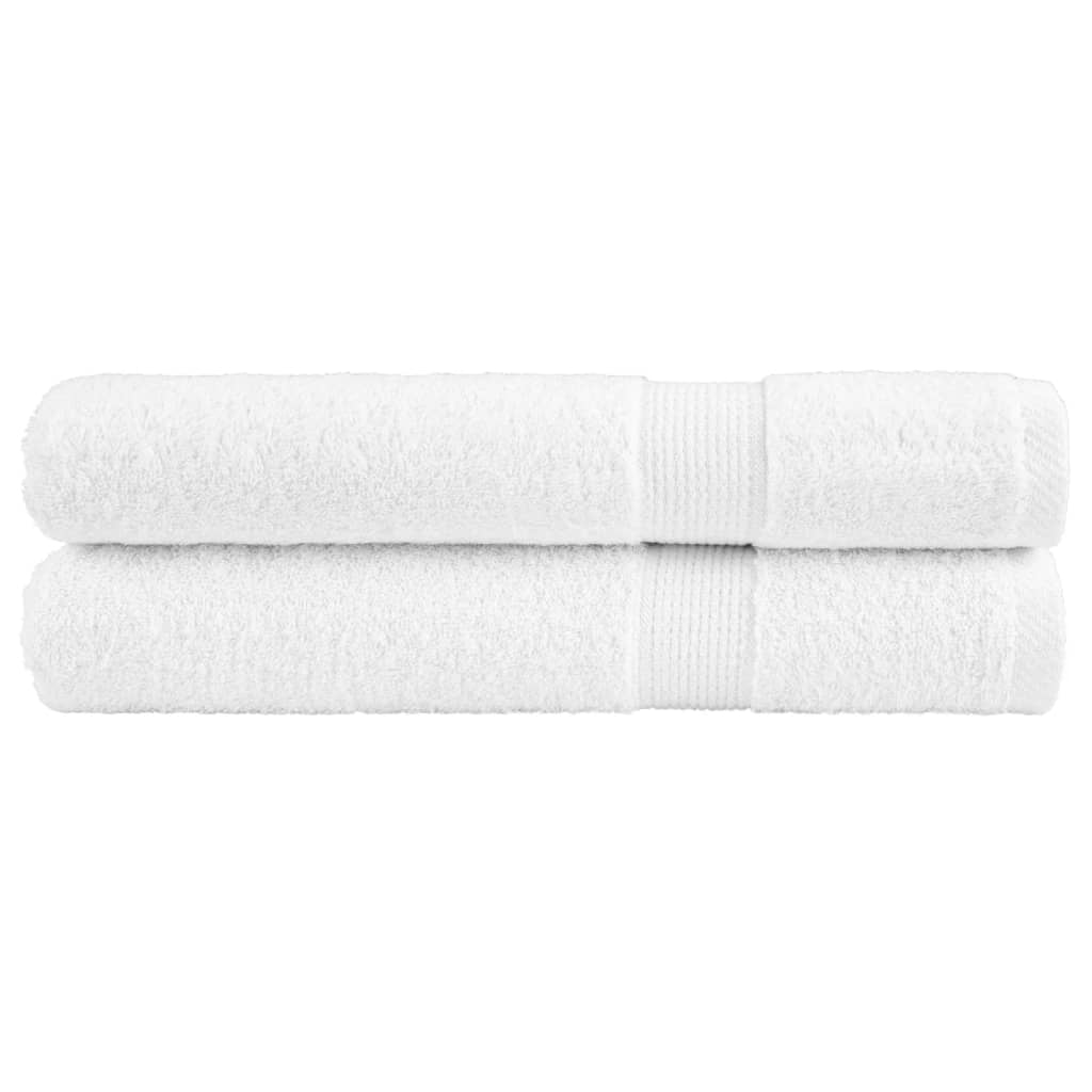 Premium Saunatücher SOLUND 2 Stk. Weiß 80x200 cm 600 g/m²