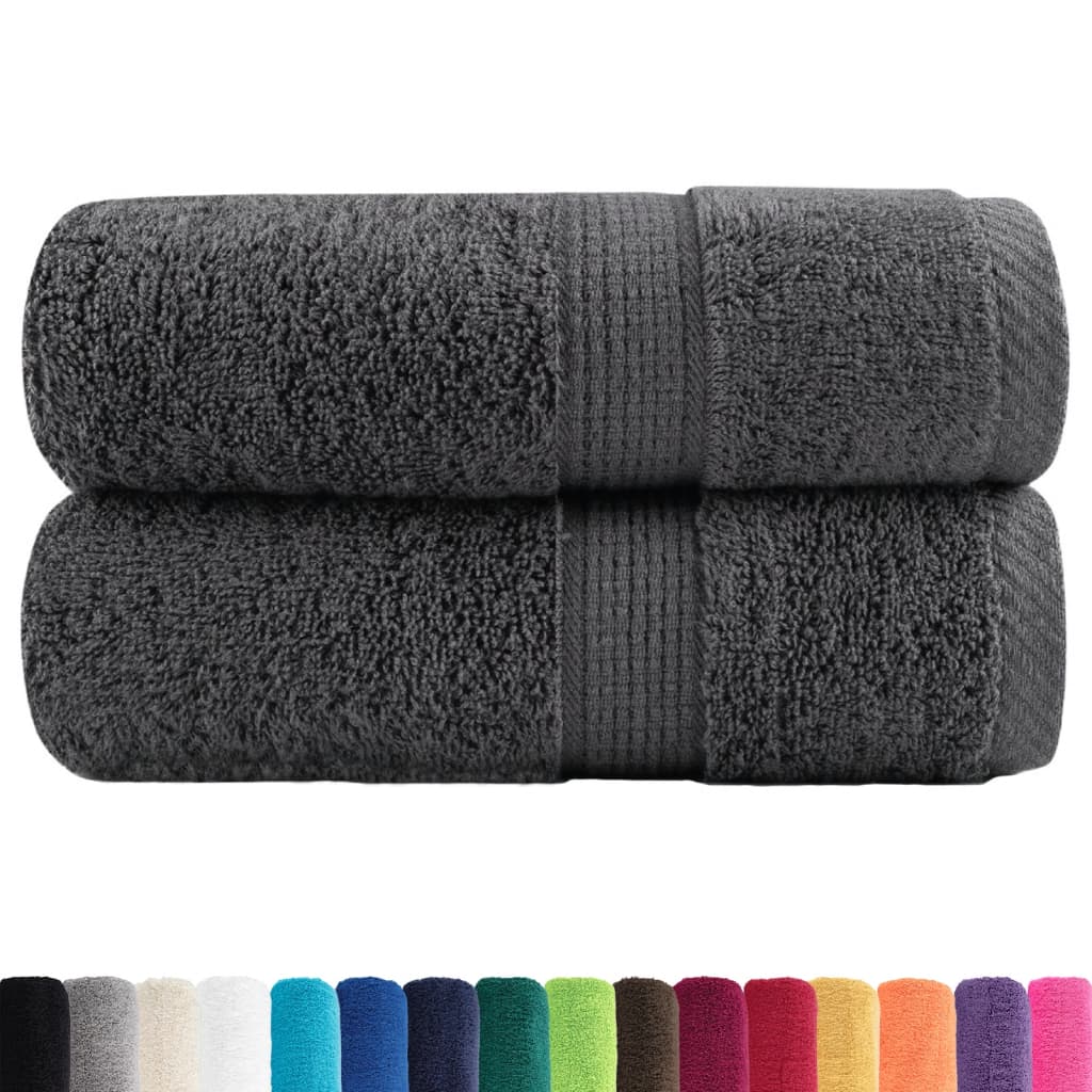 Premium-Waschtücher SOLUND 2 Stk. Anthrazit 30x30 cm 600 g/m²