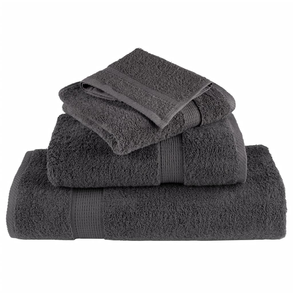 Premium-Waschtücher SOLUND 2 Stk. Anthrazit 30x30 cm 600 g/m²