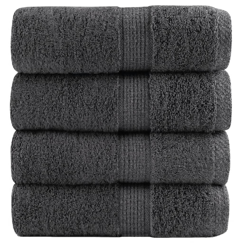 Premium-Waschtücher SOLUND 4 Stk. Anthrazit 30x30 cm 600 g/m²
