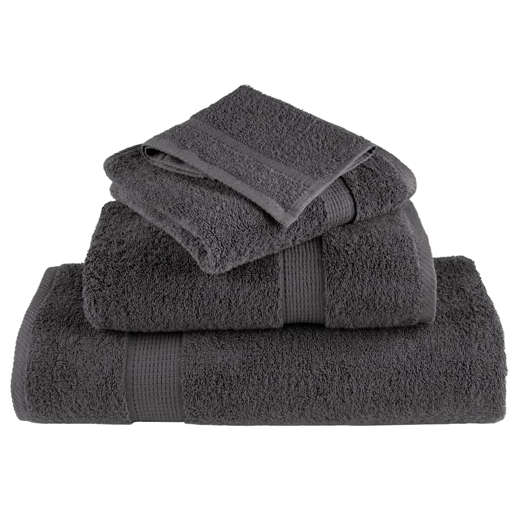 Premium-Waschtücher SOLUND 4 Stk. Anthrazit 30x30 cm 600 g/m²