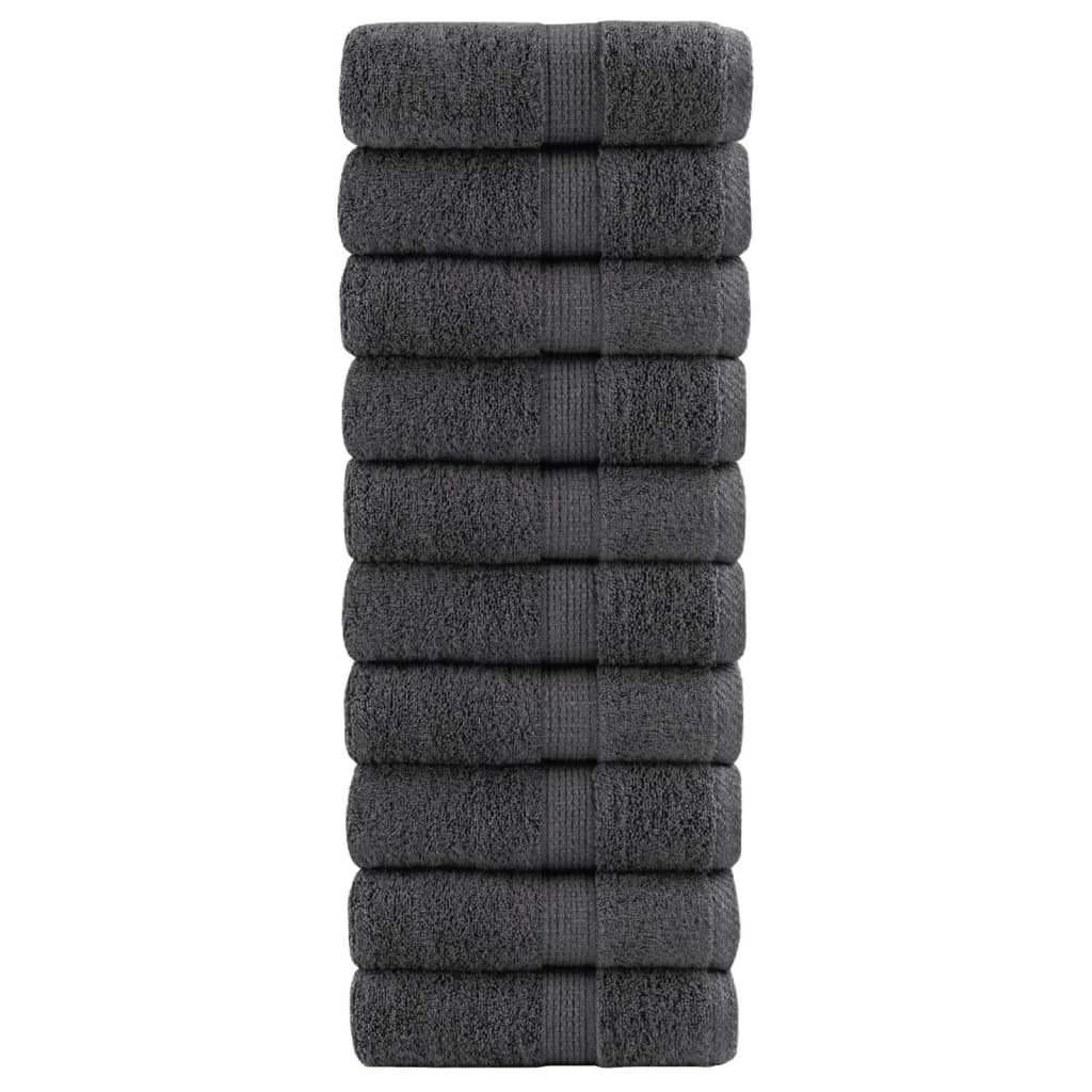 Premium-Waschtücher SOLUND 10 Stk. Anthrazit 30x30 cm 600 g/m²