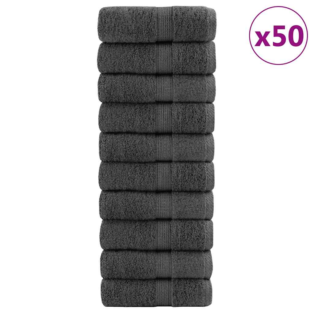 Premium-Waschtücher SOLUND 50 Stk. Anthrazit 30x30 cm 600 g/m²