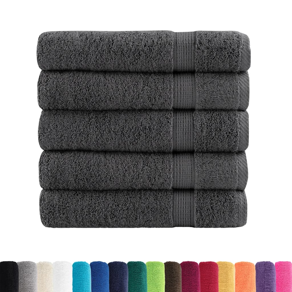 Premium Duschtücher SOLUND 25 Stk. Anthrazit 70x140 cm 600 g/m²