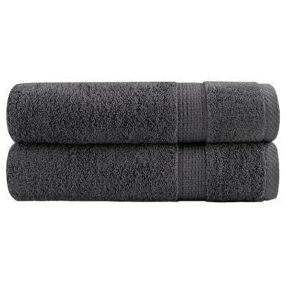 Premium Badetücher SOLUND 2 Stk. Anthrazit 100x150 cm 600 g/m²