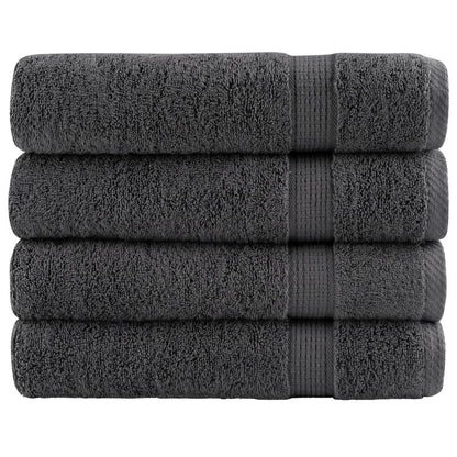 Premium Badetücher SOLUND 4 Stk. Anthrazit 100x150 cm 600 g/m²