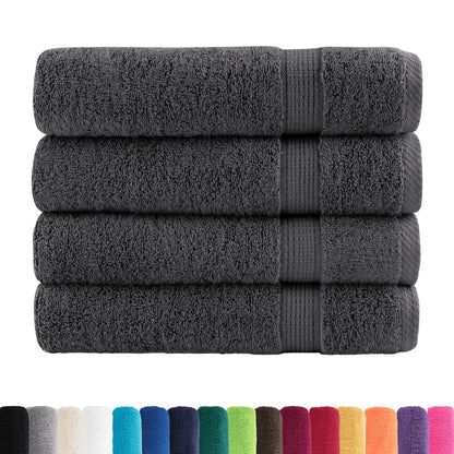 Premium Badetücher SOLUND 4 Stk. Anthrazit 100x150 cm 600 g/m²