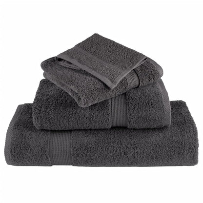 Premium Saunatücher SOLUND 4 Stk. Anthrazit 80x200 cm 600 g/m²