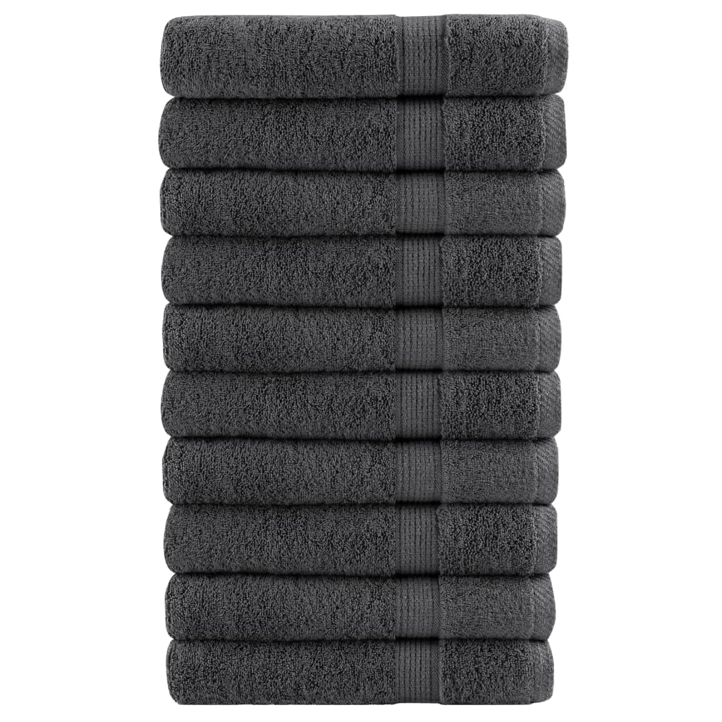 Premium Saunatücher SOLUND 10 Stk. Anthrazit 80x200 cm 600 g/m²