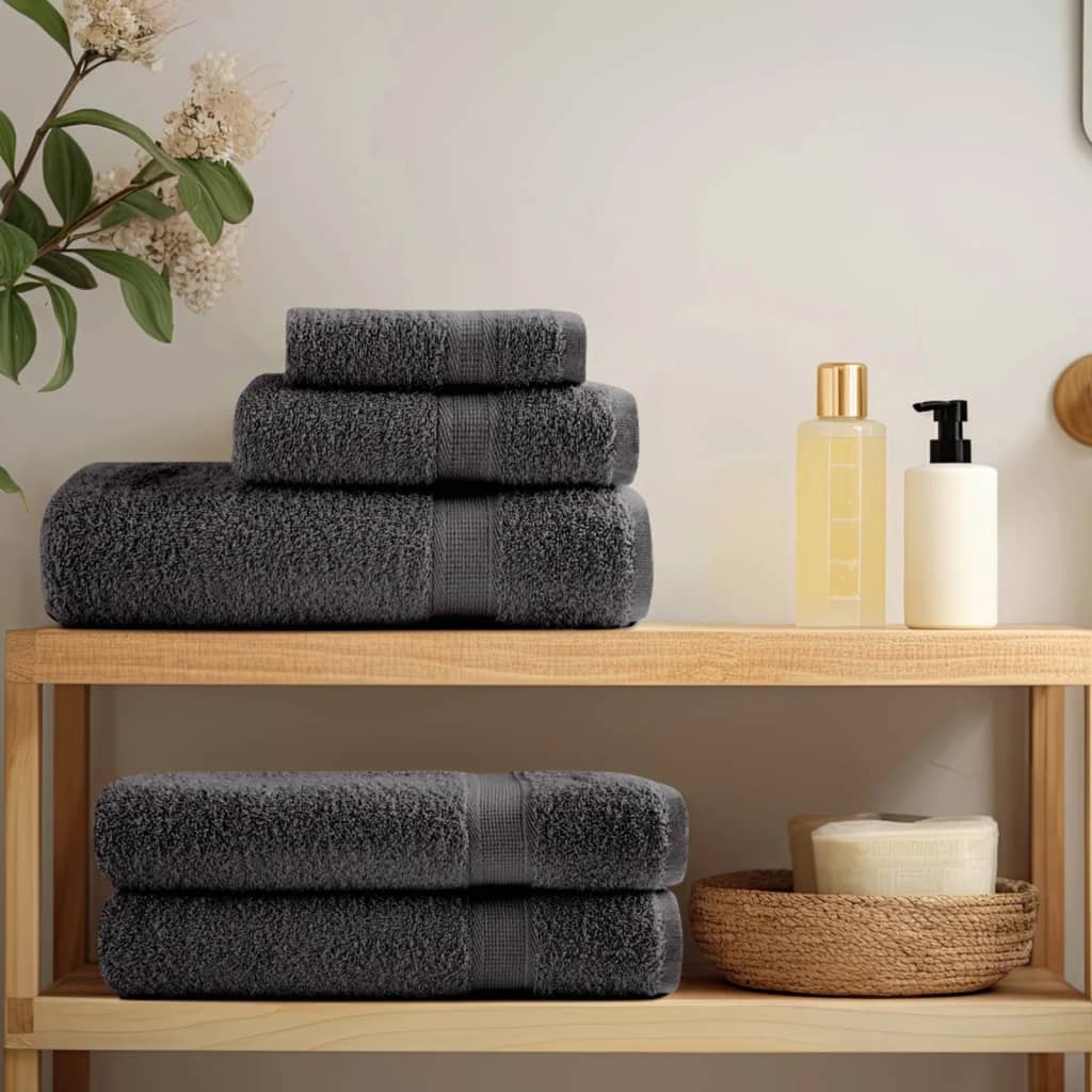 Premium Saunatücher SOLUND 50 Stk. Anthrazit 80x200 cm 600 g/m²