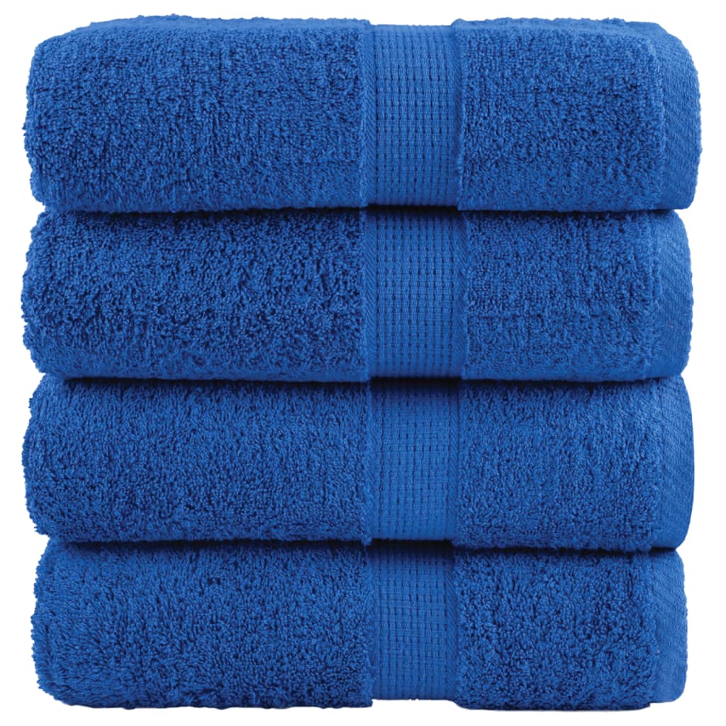 Premium Gästetücher SOLUND 4 Stk. Blau 30x50 cm 600 g/m²