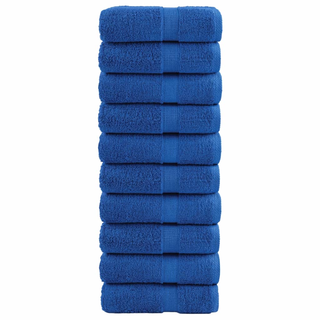 Premium Gästetücher SOLUND 10 Stk. Blau 30x50 cm 600 g/m²