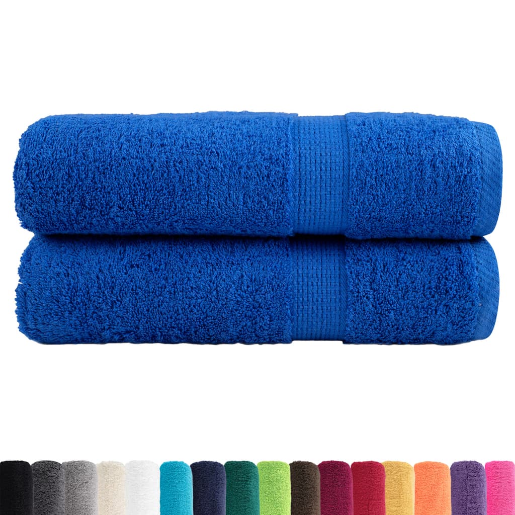 Premium Handtücher SOLUND 2 Stk. Blau 50x100 cm 600 g/m²