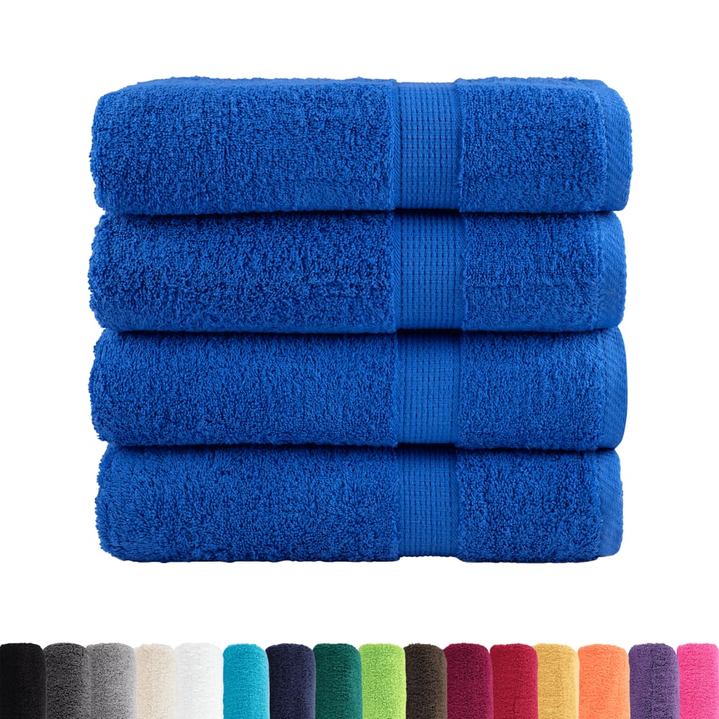 Premium Handtücher SOLUND 4 Stk. Blau 50x100 cm 600 g/m²