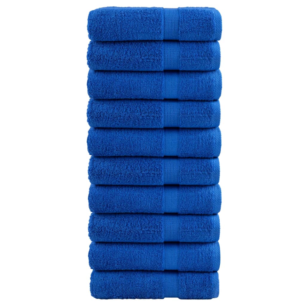 Premium Handtücher SOLUND 10 Stk. Blau 50x100 cm 600 g/m²