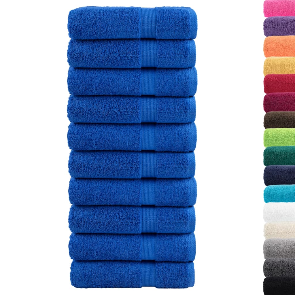 Premium Handtücher SOLUND 10 Stk. Blau 50x100 cm 600 g/m²
