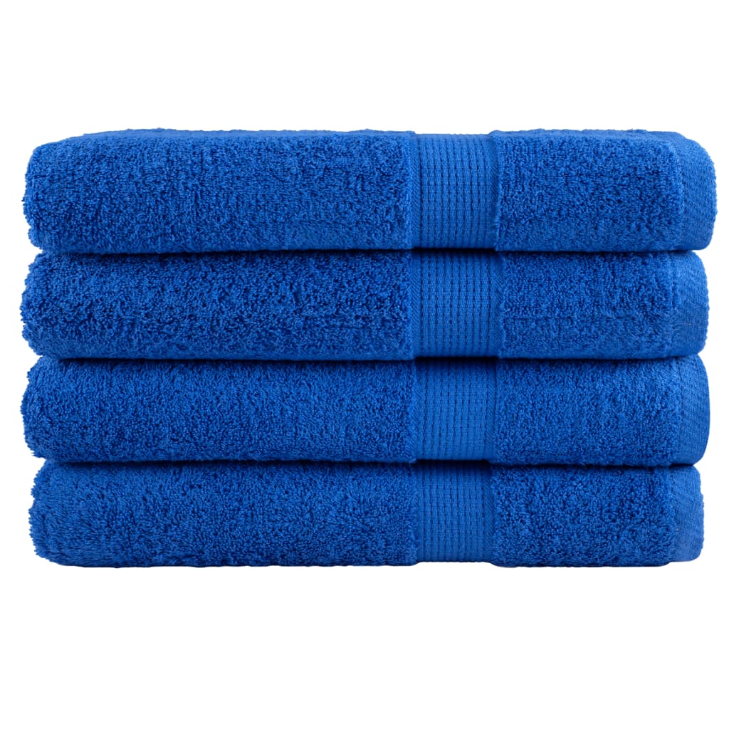 Premium Handtücher SOLUND 4 Stk. Blau 100x200 cm 600 g/m²