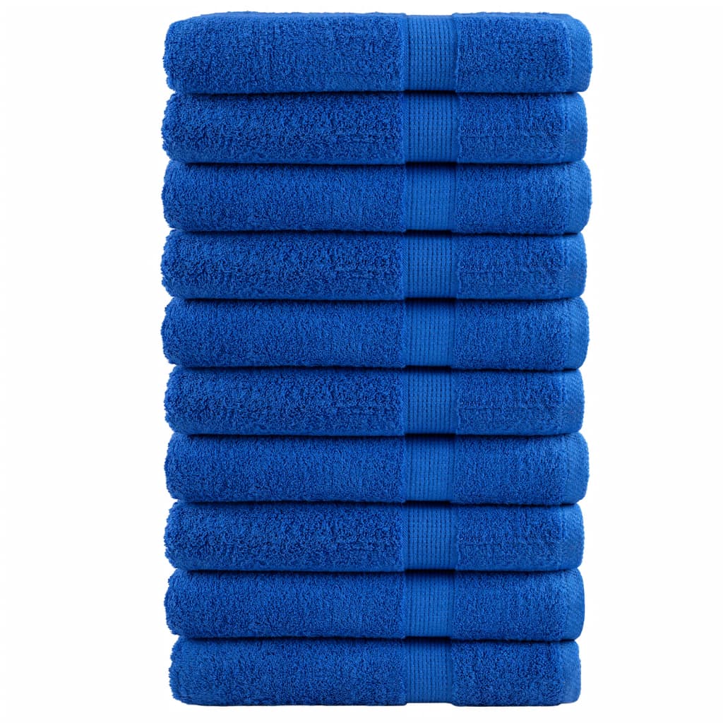 Premium Handtücher SOLUND 10 Stk. Blau 100x200 cm 600 g/m²
