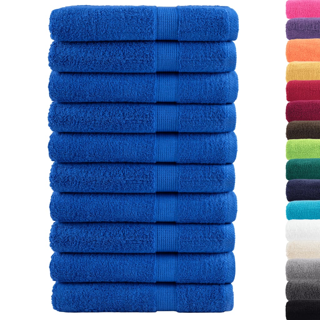Premium Handtücher SOLUND 10 Stk. Blau 100x200 cm 600 g/m²