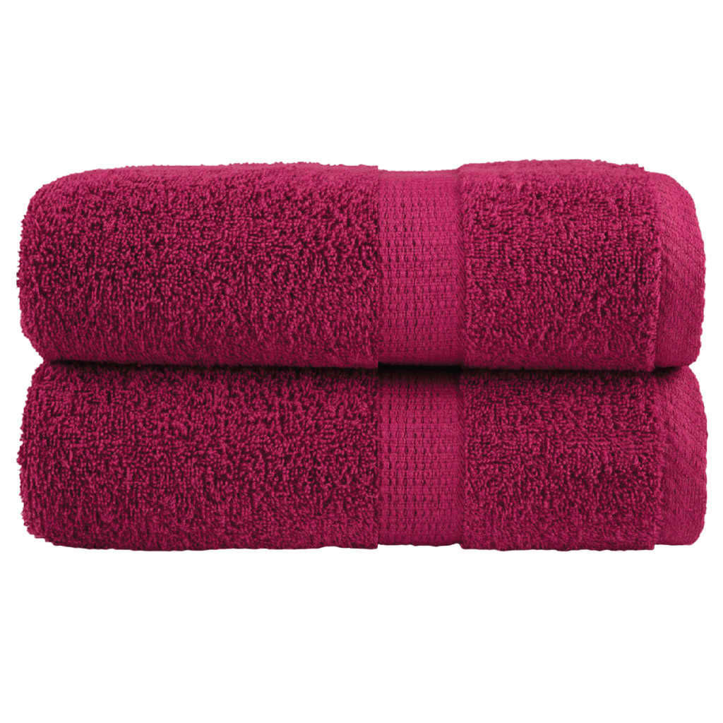 Premium-Waschtücher SOLUND 2 Stk. Bordeaux 30x30 cm 600 g/m²
