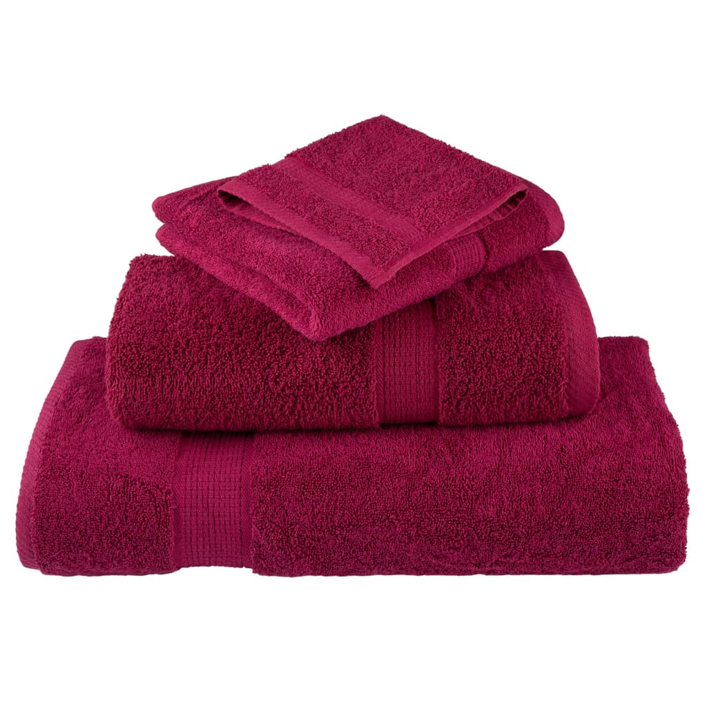 Premium-Waschtücher SOLUND 2 Stk. Bordeaux 30x30 cm 600 g/m²